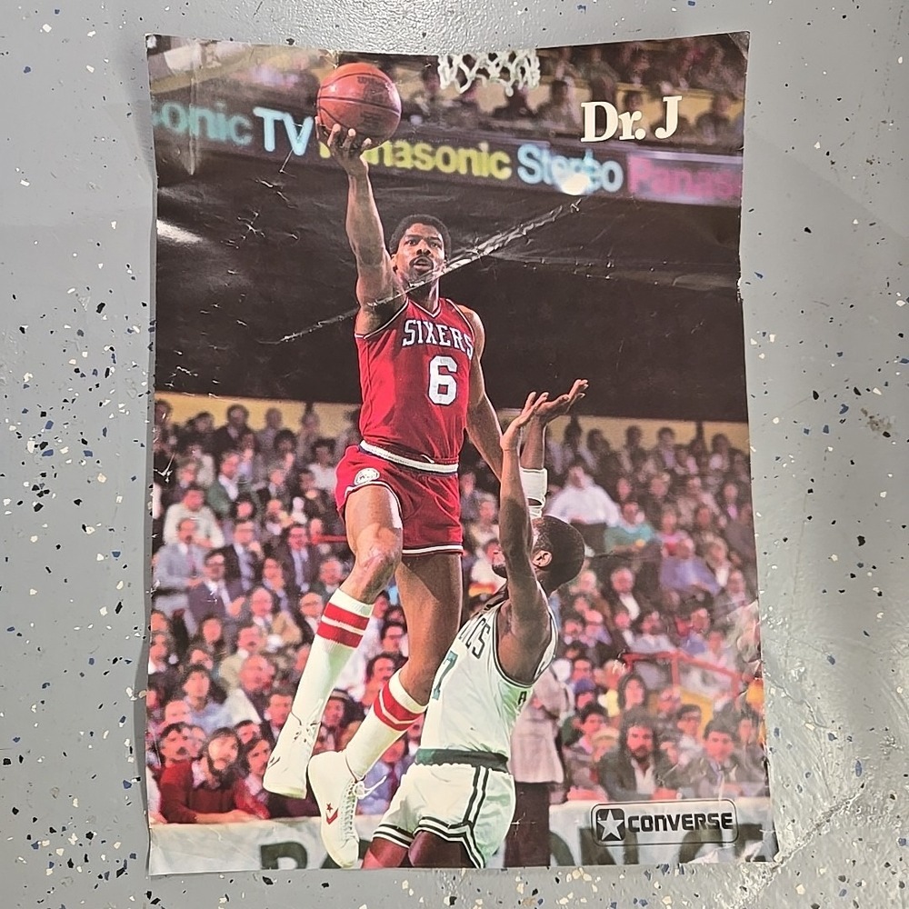 1984 CONVERSE ALL-STARS PROMO POSTERS Dr. Jay Julius Irving 17" X 22.5"